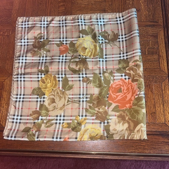 Burberry Accessories - Burberrys Floral Plaid Scarf Limited Edition
Floral Print SILK